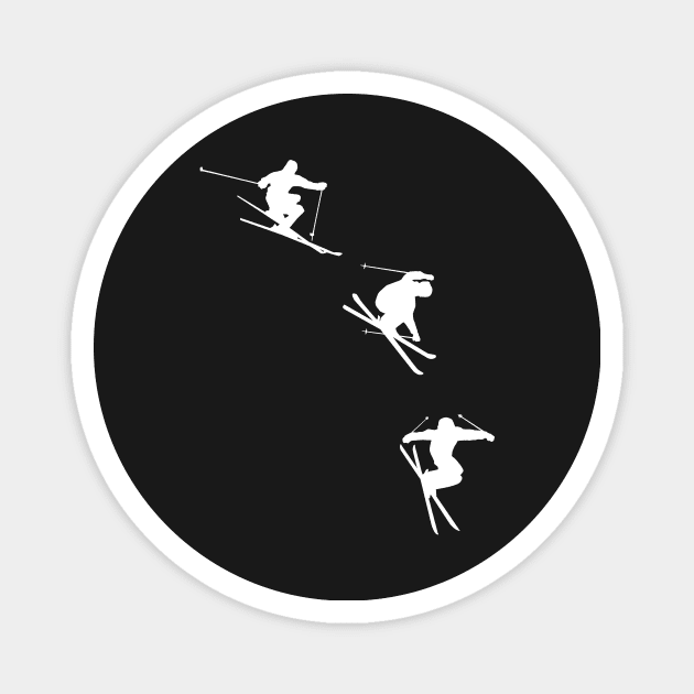 Trick ski aerial ski jumping skier freestyle ski passion for skiing Magnet by Artstastic